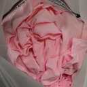 2 Pack Pink Spandex Stretch Round Table Covers with Skirt - 24x43 Inch Fitted Elastic Cocktail Tablecloth for High Top Bar, Party & Wedding Decor, Pink