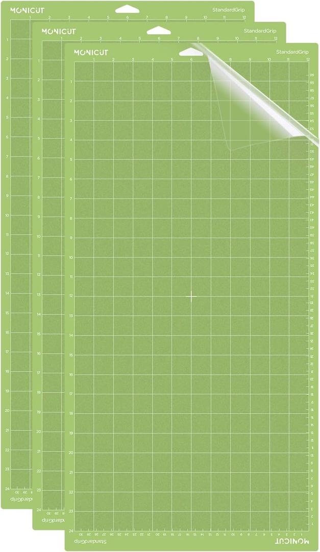 12x24 Standardgrip Cutting Mat for Cricut Maker 3/Maker/Explore 3/Air 2/Air/One, 3 Pcs Non-Slip Flexible Cutting Mats for Crafts, Quilting, Sewing and all Arts