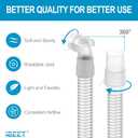 Replacement Tube Assembly for Wisp Nasal Mask, IBEET Short Tube for Wisp Connecting Hose, Replacement CPAP Accessories - Quick Release & 360-Degree Rotatable