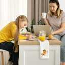 3 x Cute Golden Retriever Puppy Golf Kitchen Towels, Golden Retriever Lovers Gifts, Golfing Puppy Dog Decorative Hand Tea Towels for Bathroom, Unique Pet-Themed Household Towel Gift, 16x24 Inch