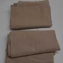 RYB HOME 100% Blackout Flax Linen Curtains 90 Inch Long, Light Block and Thermal Insulated Drapes, Total Blackout Curtains for Living Room/Bedroom/Nursery, 2 Panels, 52 Inch Wide, Mocha
