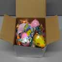 Grastfu 8 Pack Jumbo Easter Eggs Filled Wind Up Toys, Colorful Plastic Egg with Wind Up Jumping Chicks Bunny Plush, Easter Basket Stuffers Fillers Easter Hunt Party Favors for Kids