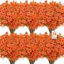 SHareconn 24 Bundles Artificial Fall Flowers for Outdoors Decoration, UV Resistant Silk Eucalyptus Lavender Faux Autumn Fake Plants for Outside Indoor Garden Yard Porch Home Decor, Autumn Colours