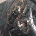 1920s Sling Offer Shoulder Tassel Flapper Fringe Long Mesh Mermaid Hem Dress Gatsby w/Accessories Set (XL, Green)