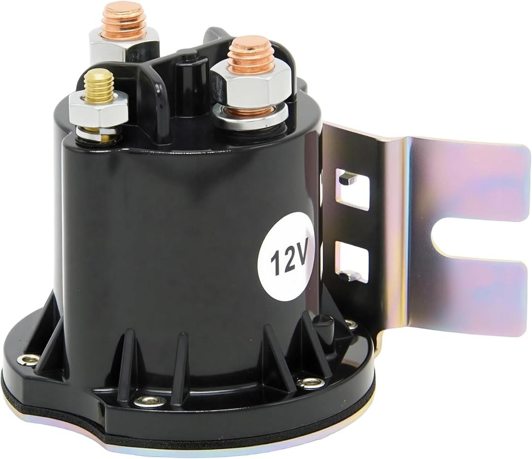 12V Starter Solenoid Relay Switch Intermittent Duty Contactor 3 Terminals Current 150A Max 800A with Nuts and Bolts Replaces # 634-1261-212