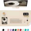 Desk Pad, 23.6" x 13.8" PU Leather Non-Slip Desk Mat Large Mouse Pad for Desktop, Waterproof Laptop Computer Writing Mat for Office, Home, Work, Gaming, Beige