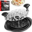 Large Chicken Shredder, Heavy Duty Highly Durable Chicken Shredder Tool Twist, Meat Shredder Machine, BPA Free, Strong Anti-Slip, Dishwasher Safe, Suitable for Pork Beef Chicken (Black)
