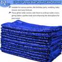 12 Packs 12 X 72 Inch Sequin Table Runner Glitter Dining Table Runner for Birthday Wedding Engagement Bridal Baby Shower Bachelorette Holiday Celebration Party Supplies Decorations (Royal Blue)