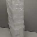 Qunclay 6 Plastic Freezer Organizer Bins with Wheel Set Clear Tall Narrow Kitchen Pantry Organizer Snack Storage Containers for Office Refrigerator(10 x 13.3 x 5.5 Inches)