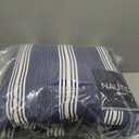 Nautica - Twin/Twin XL Comforter Set, Soft & Reversible Cotton Bed Set for Year Round Comfort, 2 Piece Striped Bedding with Matching Pillowcase (Craver Navy)