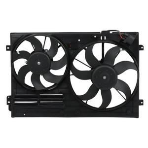WFLNHB Radiator Cooling Dual Fan 1K0121205AD9B9 Replacement for Audi A3 Jetta CC Gtieos Beetle 1.8L 1.9L 2.0L