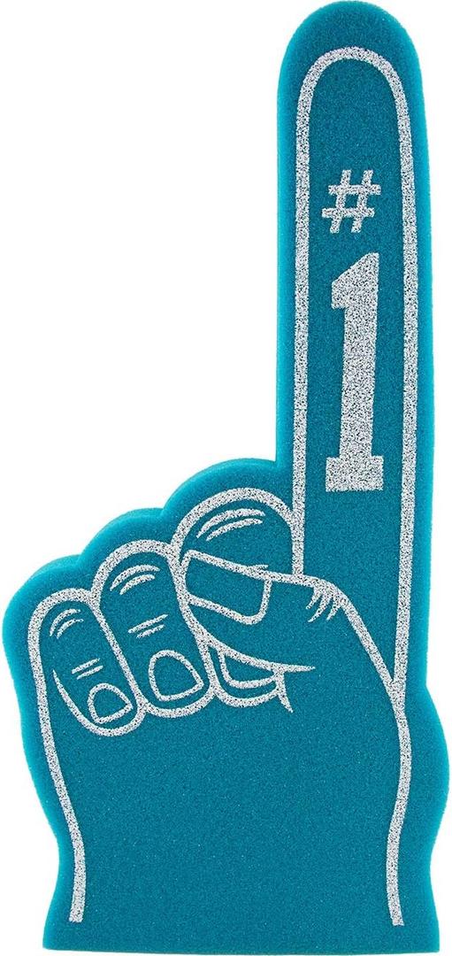 Giant Foam Finger 18 Inch- Number 1 Universal Foam Hand for All Occasions - Cheerleading for Sports - Exciting Vibrant Colors use as Celebration Pom Poms- Great for Sports Events Games School Business