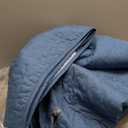 Quilt Set Queen Size 1 Pieces,Striped Plaid Bedspread Coverlet Set,Mineral Blue Boho Summer Bedding Set Soft Microfiber (Blanket Only)