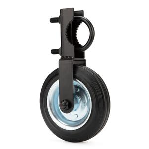 Gate Helper Wheel for Supporting Metal Swing Gates with 1-5/8" Thru 2" Gate Frames, 6" Gate Support Wheel Prevent Gate from Dragging for Chain Link Fence, Black