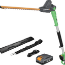 WORKPROX 20V Cordless Pole Hedge Trimmer 9.2feet Reach 18" Dual Action Blade USA