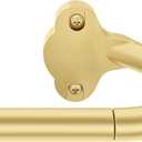 Wrap Around Curtain Rod 18-45 Inch(1.5-3.75 Feet), 5/8'' Adjustable Heavy Duty Blackout Drapery Rod, Curved Ceiling Mount Room Darkening Curtain Rod for Windows, Gold