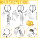 Gisafai 30 Pcs Engravable Stainless Steel Keychain Blanks Silver Metal Blank for Laser Engraving Crafts Gifts