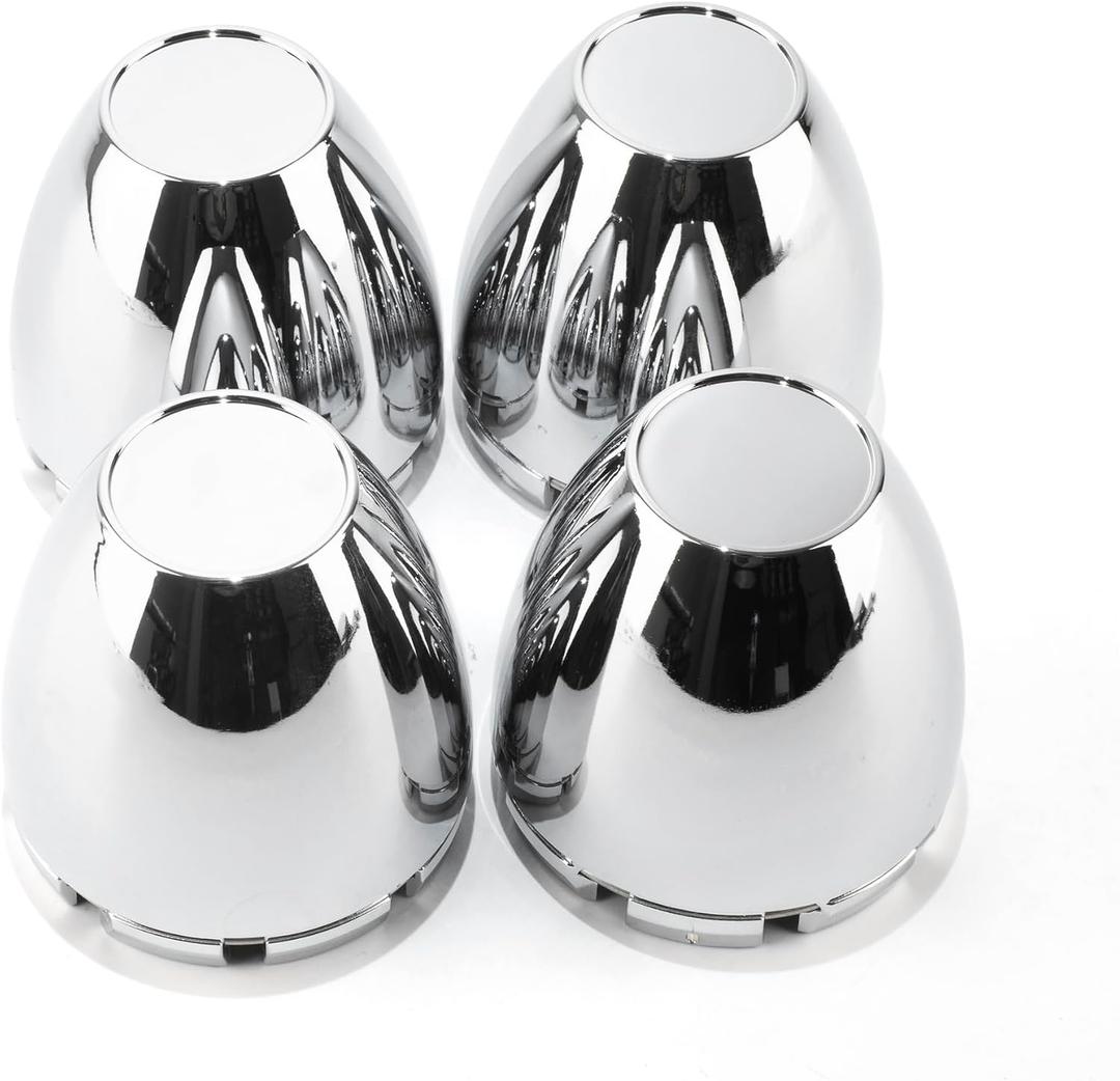 RTrhinoTuning 4 PCS 3.26" Bore Dome Center Cap for Rim 3 1/4" Wheel Center Caps, OD: 3.26"(83 mm) ID: 3.15"(80 mm) Wheel Caps Hubcaps, Chrome Silver