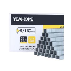 YEAHOME Light Duty Staples for Staple Gun, 3000 Counts 5/16-Inch JT21 Staples Standard Refill for Stapler, Suit for Upholstery, Crafts, General Repairs
