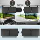 Veharvim Sun Visor Extender for Car (Polarized, Zipper Slider& Prevents Fingerprints, UV400, PC Lens), Visor Extender Attachment for Car Visor, Anti-Glare for Safe Driving (Passenger Side)