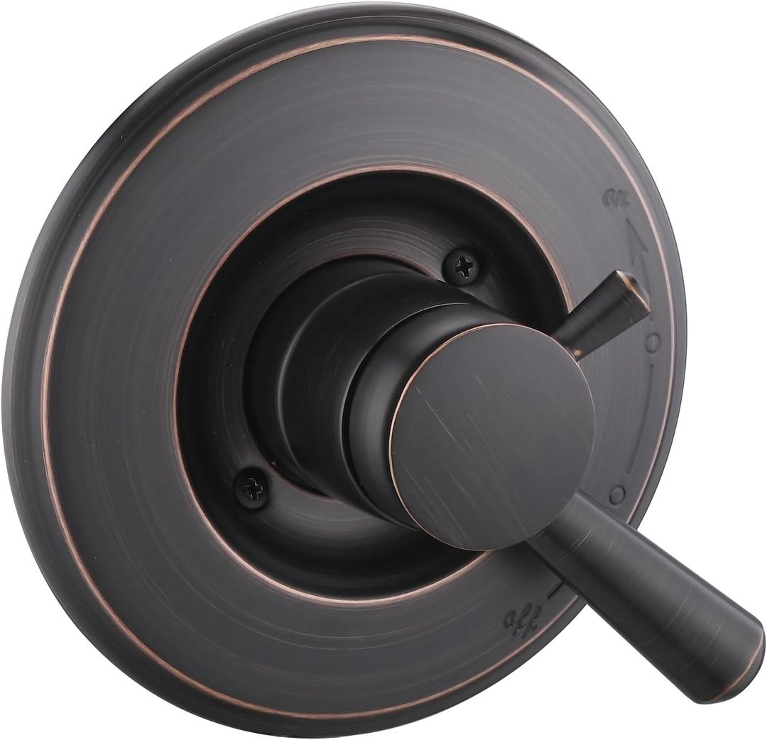 Shower Trim Kit Compatible with 17& 1700 Series, Shower Cover Plate with Handle, Oil Rubbed Bronze(Valve & Catridge Not Included)