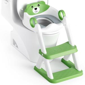 Potty Training Seat, Upgrade Toddler Toilet Seat for Kids Boys Girls, 2 in 1 Potty Training Toilet for Kids, Splash Guard Anti-Slip Pad Step StoolUpgraded Cushion