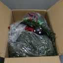 Adeeing 6 FT Christmas Garland with Lights, Pre-lit Outdoor Garland with Battery Operated 20 LED Lights, Holiday Garland with Stars, Flower, Berry Branches , Snowflakes for Mantel(Red and Green)