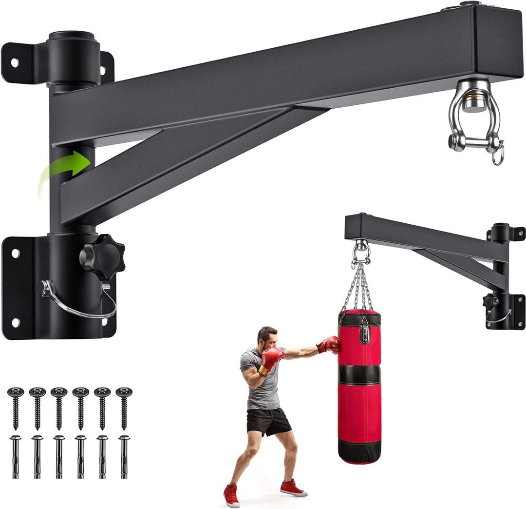 BeneLabel Punching Bag Hanger for Heavy Bag Beam Mount Hardware 360 Rotation Boxing Bag Ceiling Mount I-Beam Heavy Bag Hanger Beam Mount Hooks for Hanging Heavy Punching Bags