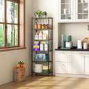 HOMEFORT 6-Shelving Unit, Adjustable Wire Shelving, Metal Wire Shelf Rack Organizer for Kitchen, Pantry, Closet, Bathroom, Laundry, Black,21" W x 11" D x 69" H