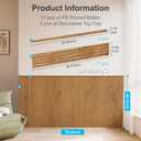 Art3d Wainscoting Panels, Beaded Polystyrene Wall Board for Interior Wall Dcor, 79.3 Wide X 40.7 high, Covers 22.38 sq.ft, Teak