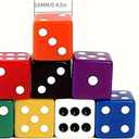 100PCS 16mm(0.63 inch) Game Dice Set 10 Vibrant Colors, Square Cornered D6 Dice with Velvet Storage Bag Ideal for Board Games, Teaching, Party, and Classroom Use