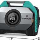ETENWOLF Vortex S6 Tire Inflator Portable Air Compressor for Heavy-Duty Vehicles, Cordless Air Pump for Car & Inflatables with 19200 mAh Battery, 100% Duty Cycle & Dual Cylinder Bike Pump, Dark Cyan