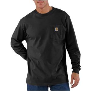 Carhartt Men's Workwear Pocket Long Sleeve T-shirt (X-Large, Black)