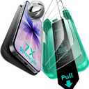 ESR 3 Pack 9H+ Glass for iPhone 17/iPhone 16 Pro Screen Protector, [Military-Grade Shatterproof], with AR Anti-Reflective Technology, Armorite Ultra-Tough Tempered Glass with Ultra Fit Tray