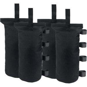 Heavy Duty Weight Bags(150LBS) for Pop up Tent, Set of 4, Black(Without Sand)
