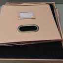 Oterri File Organizer Box with Lid, Portable Hanging File Box for Letter/Legal Files, Office/Decor/Home, Cream-pink (Leather), 1 Pack