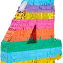 BLUE PANDA Rainbow Number 4 Pinata for 4th Birthday Party Decorations, & Birthday Party Supplies(Small, 12 x 17 x 3 Inches)