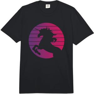 Unicorn Retro Style Vintage Comfort Colors Adult Heavyweight T-Shirt. Size S