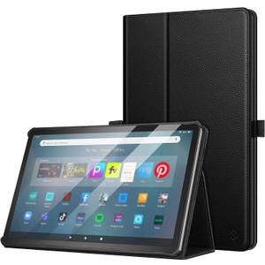 Fintie Folio Case for Amazon Fire Max 11 (13th Generation, 2023 Release) - Premium Vegan Leather Slim Fit Folding Stand Cover for Fire 11 Max Tablet with Auto Sleep/Wake, Black