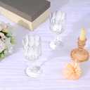 Teruntrue 48 Pcs Clear Plastic Wine Glasses Vintage Wine Glass for Parties Crystal Plastic Goblets Drinking Glasses Reusable Drinkware for Wedding, Valentines Day, Parties, Grand Event