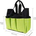 Portable Garden Tool Bag with 16 Pockets & Handle, Durable Waterproof Garden Tote Bag for women & Men, 900D Heavy Duty Gardening Tool Organizer and Storage Bags for Indoor & Outdoor, Green
