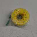Leitee 2 Pieces 5.3 Inch Assorted Donut Dog Chew Toy with Squeakers Rubber Dog Toy Pink Yellow Black for Interactive Play Small to Medium Dogs Puppy Aggressive Chewers, Yellow and Pink