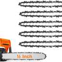 5Pack Chainsaw Chain 16 Inch Fits Stihl 61PMM355, MS 017, MS 170, MS 171, MS 180 C, Oregon 90PX055G, 3/8 LP Pitch .043 Gauge 55 Drive Links