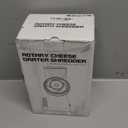 KEOUKE Rotary Cheese Grater Hand Crank White - Shredder Slicer Grinder 3 Stainless Steel Blades, Stable Suction, Labor-Saving Handle, Safe Kitchen Tool for Cheese, Vegetable, Nuts, Chocolate