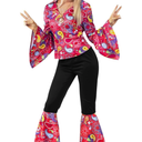 Morph 70s Costumes For Women Hippie Disco Outfit - Retro 60s 70s Style Costume For Parties, Festivals, and Events XXL