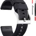 Hemsut Silicone Watch Bands, 18mm 20mm 22mm Quick Release Rubber Watch Strap for Men Women Soft Replacement, 10 Colors for Choose