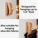 MOCTUS 4 Quilt Hangers for Wall Display, Decorate with Your Blanket and Tapestry, Wooden Rug Hangers for Wall Hangings (Black, 4 Clips with Hardware)
