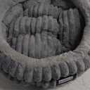 BALANCE Cat Bed Kitten Bed, Washable Round Cat Beds for Indoor Cats, Super Soft Plush Faux Fur Pet Bed for Puppy and Kitten with Anti-Slip Bottom (Grey)