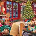 Ravensburger Cozy Christmas - 500 Piece Large Format Puzzle for Adults - Warm Holiday Gathering - Perfect for Winter Evenings