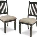 Signature Design by Ashley Tyler Creek 20" Dining Room Upholstered Chair, 2 Count, Antique Black